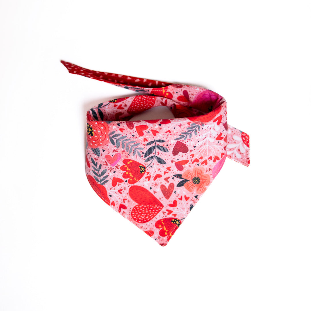 Hearts + Flowers Bandana