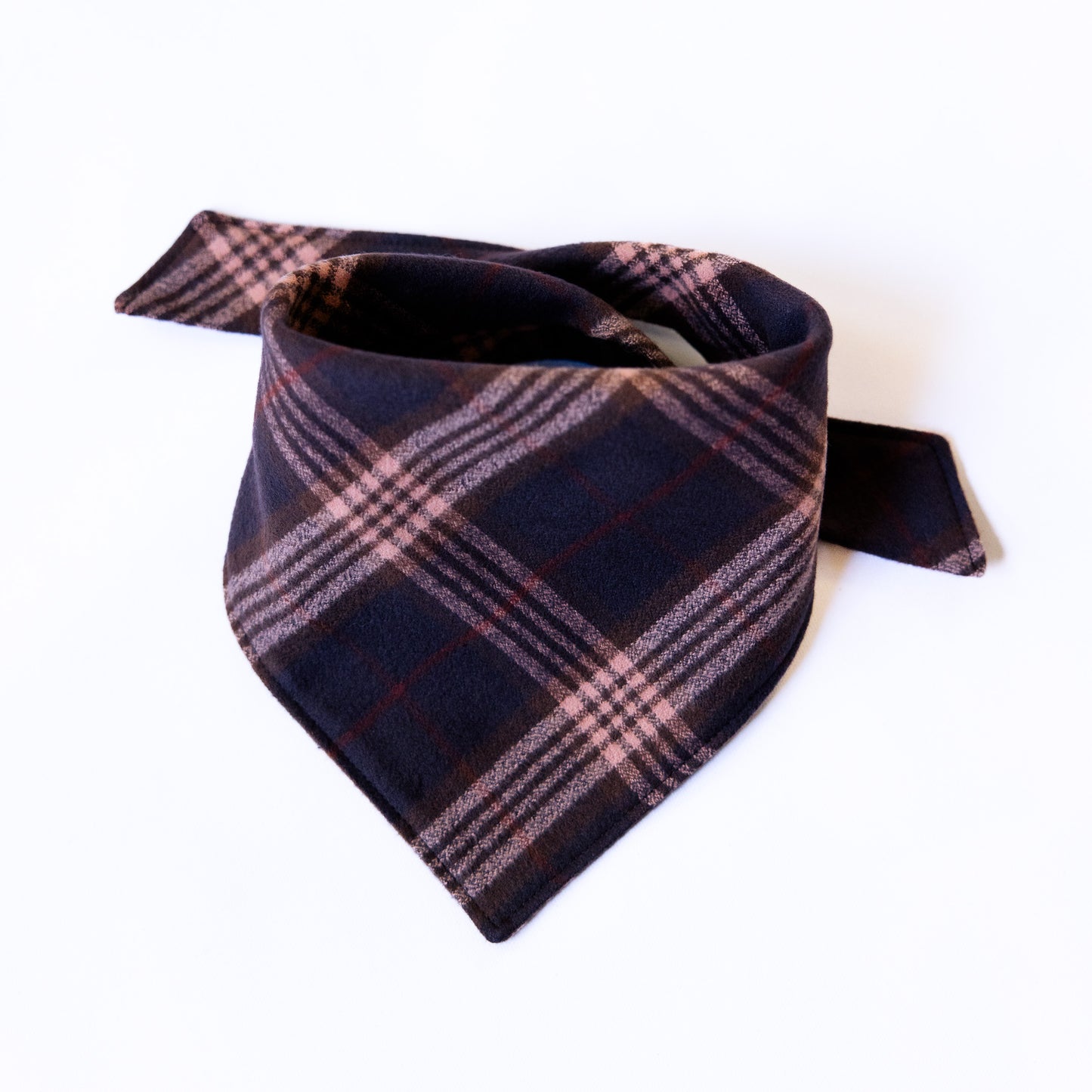 Cocoa Organic Plaid Flannel Bandana