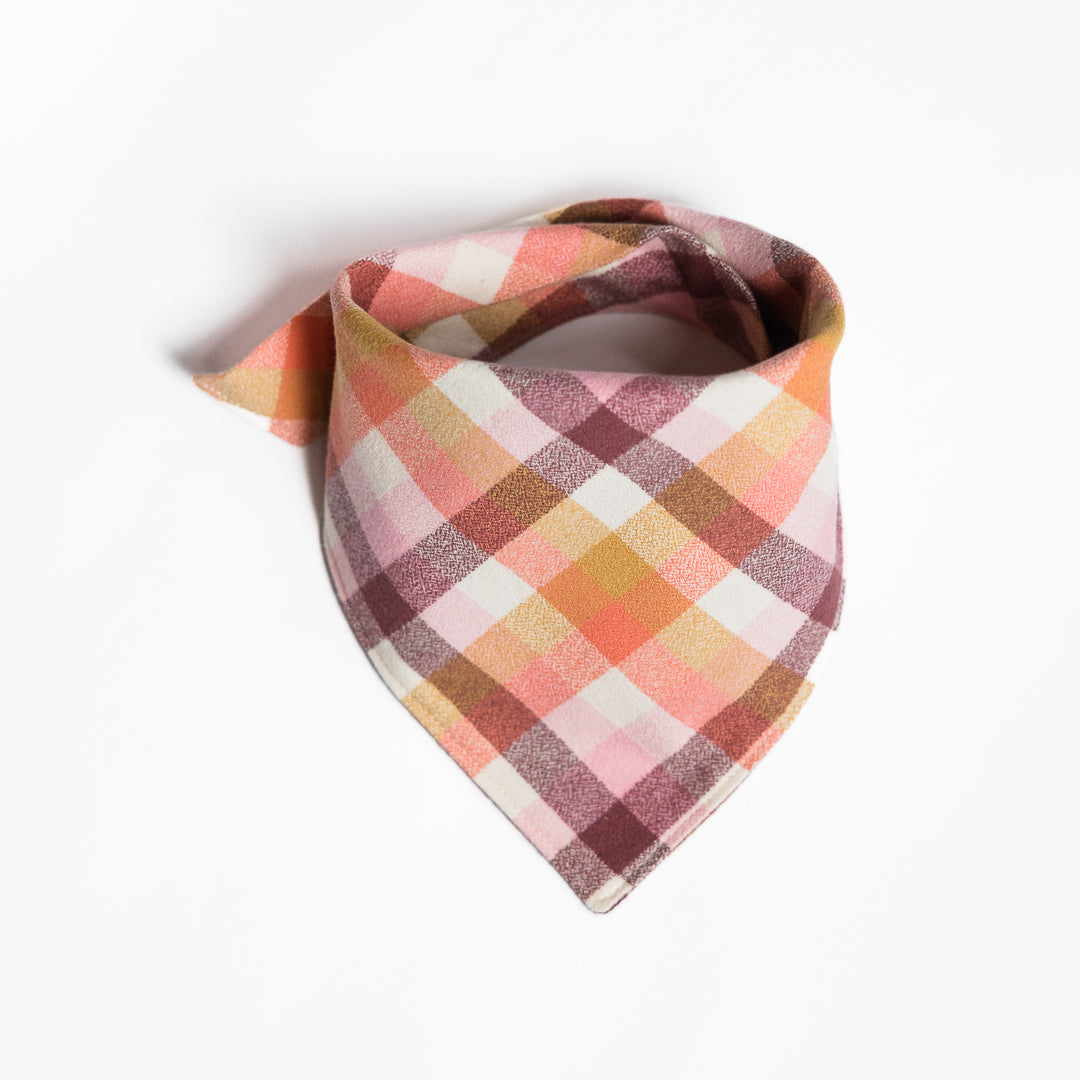 Honeysuckle Plaid Flannel Bandana