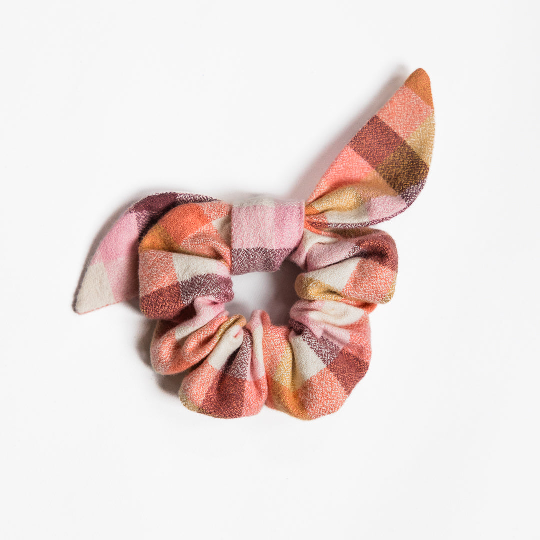 Honeysuckle Flannel Scrunchie