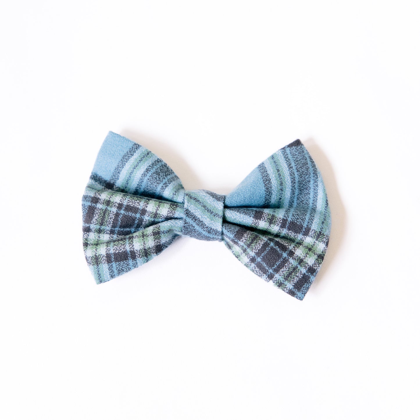 Frozen Blue Plaid Flannel Bow tie