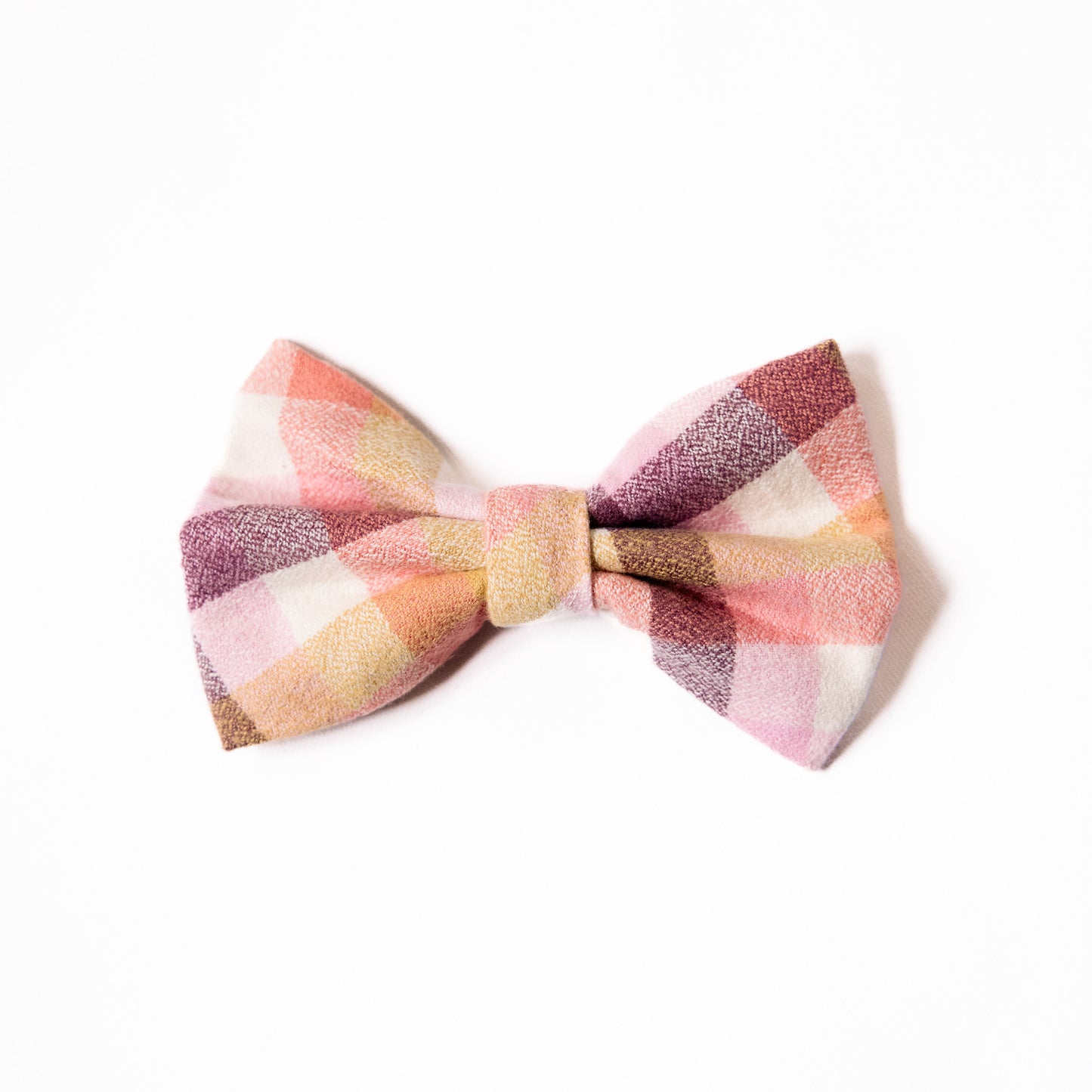 Honeysuckle Plaid Flannel Bow tie