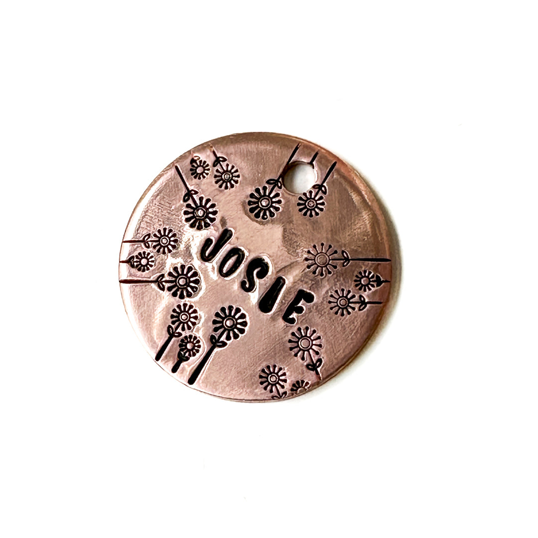 Flower Patch Metal Tag