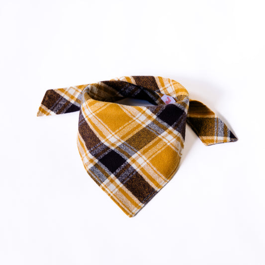 Saffron Plaid Flannel Bandana