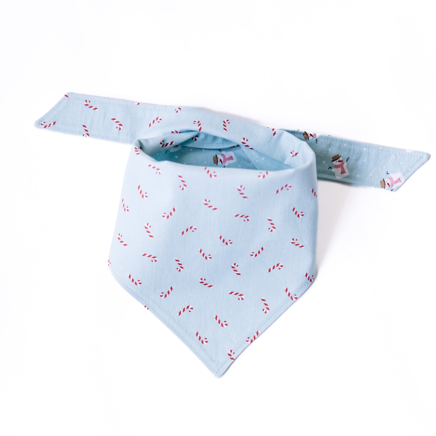 Snow Figures on Blue - reversible Bandana