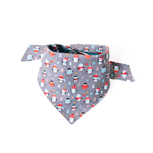 Cute Winter Penguins Reversible Bandana