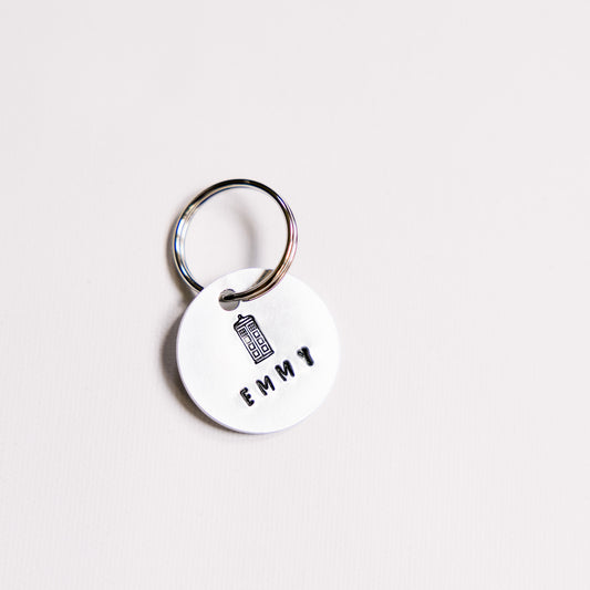 Tardis Metal Tag