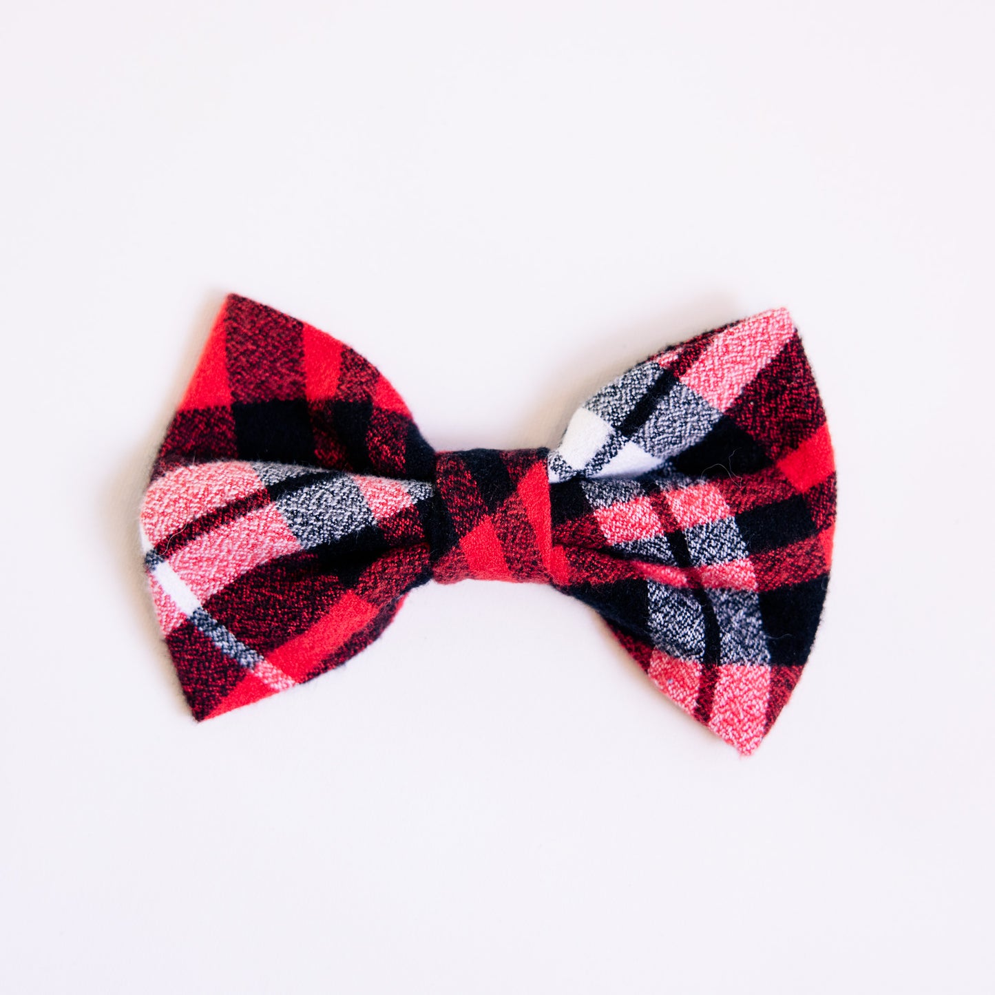 Red Plaid Flannel Bow tie