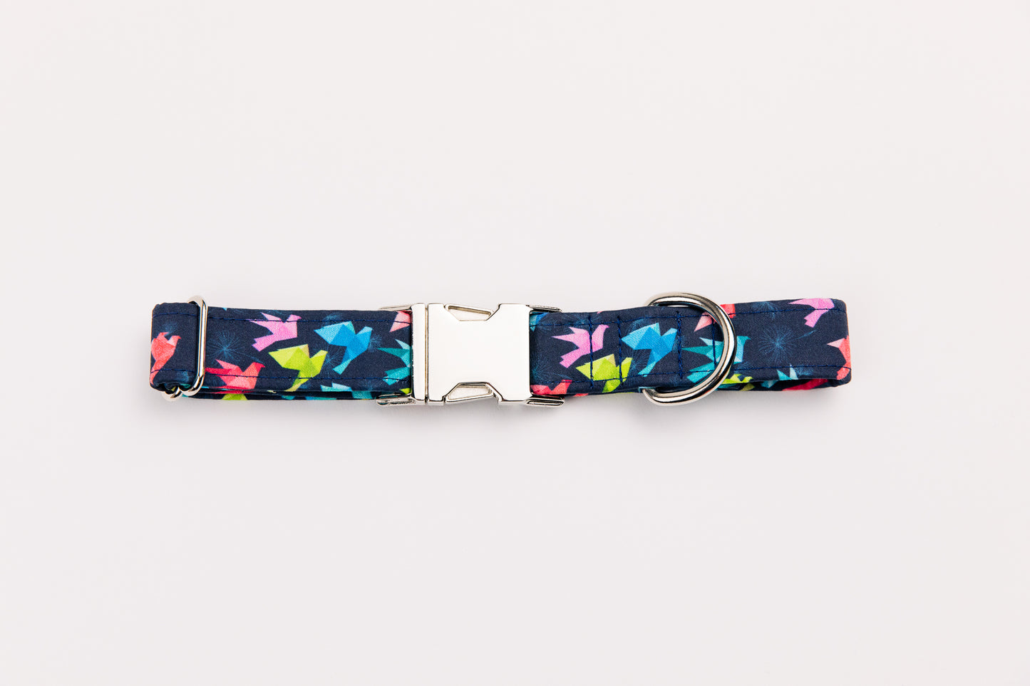 Navy Origami Birds Collar